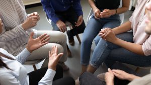 Group Therapy Discussion About Addiction