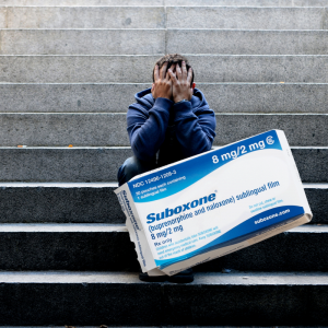 Suboxone Treatment Concept Distressed Man